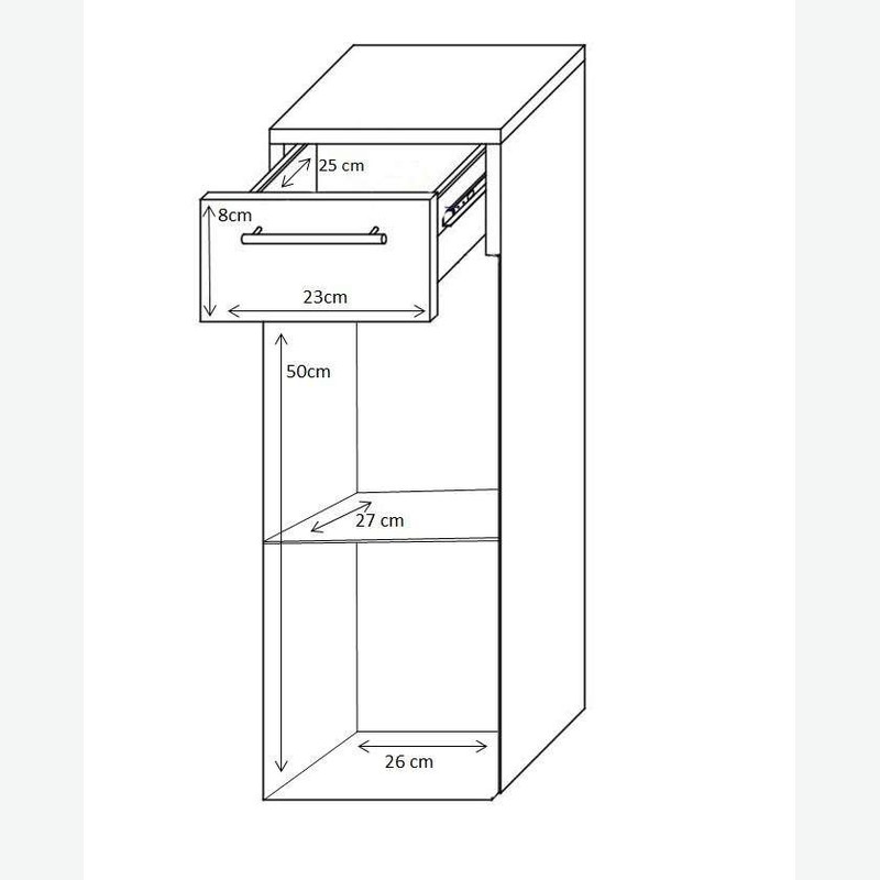Blanco - Unterschrank in weiß - Maße Blanco - Unterschrank in weiß - Maße
