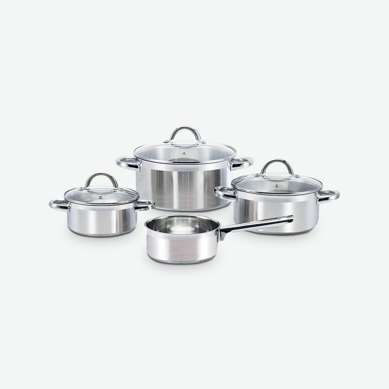 Berlino - Set di pentole in acciaio inox, composto da 7 pezzi Berlino - Set di pentole in acciaio inox, composto da 7 pezzi