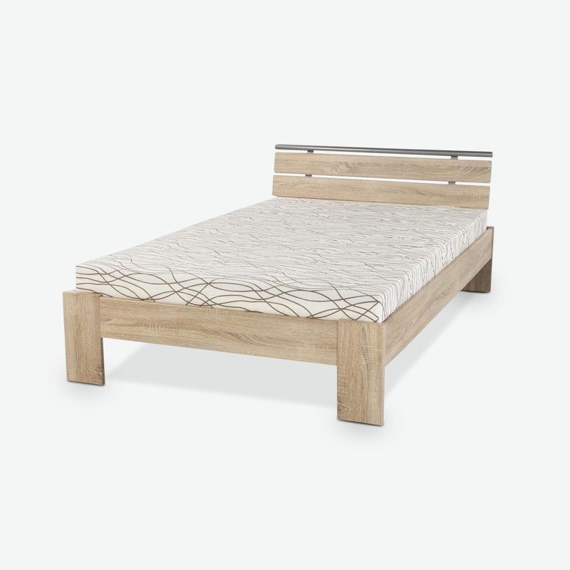Jola - Futonbett aus Holzdekor, Matratze und Lattenrost inklusive! In 2 verschiedenen Farben verfügbar