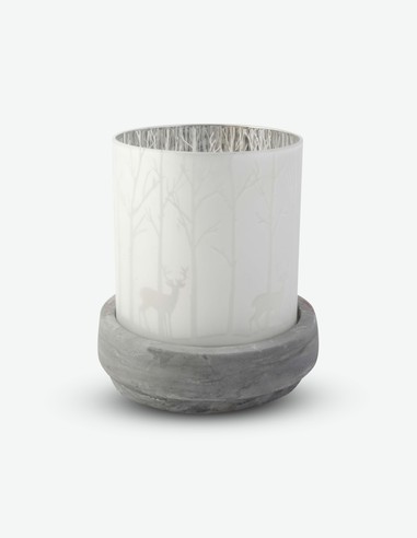 Beta - Windlicht aus Glas mit Betonsockel Beta - Windlicht aus Glas mit Betonsockel