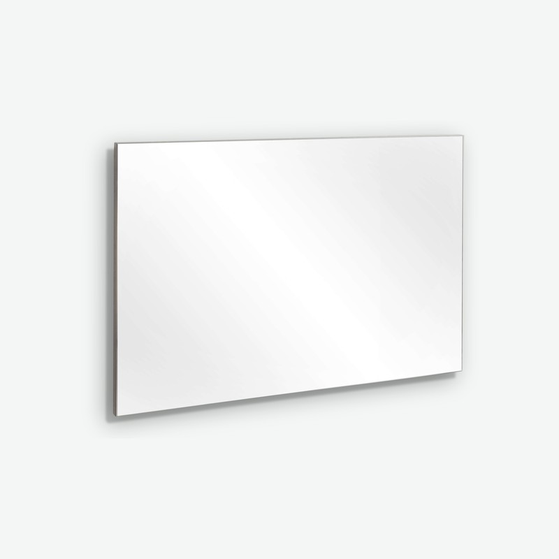 Cinzia - Specchio in legno laminato, di colore grigio (cemento d'imitazione)