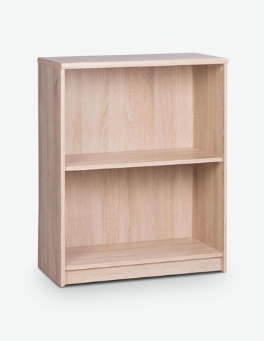 Keran - Scaffale aperto in legno laminato di colore quercia Sonoma, con 1 ripiano aperto integrato Keran - Scaffale aperto in legno laminato di colore quercia Sonoma, con 1 ripiano aperto integrato