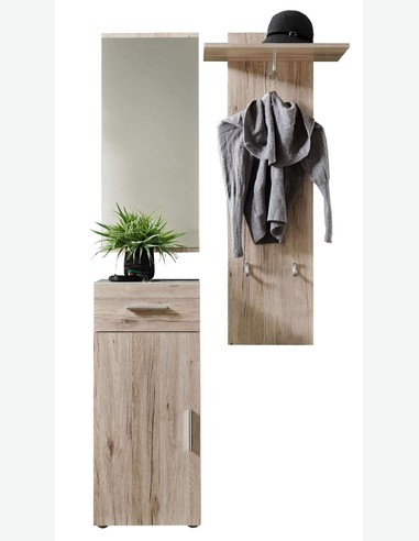 Easy - Komplettgarderobe aus Sandeiche Dekor Easy - Komplettgarderobe aus Sandeiche Dekor