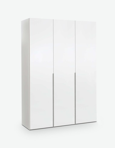 Edition - Drehtürenschrank aus Holzdekor in Polarweiß / weiß lackiert Edition - Drehtürenschrank aus Holzdekor in Polarweiß / weiß lackiert
