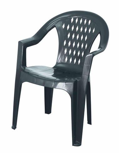 Giba - Sedia impilabile in plastica sintetica di colore antracite Giba - Sedia impilabile in plastica sintetica di colore antracite