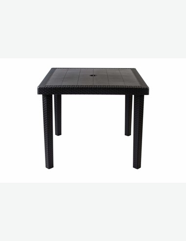 Tavolo pieghevole da giardino Classic dimensioni: LAP 60x70x60 cm AVANTI TRENDSTORE struttura in metallo con piano tavolo in Ecorattan di colore marrone
