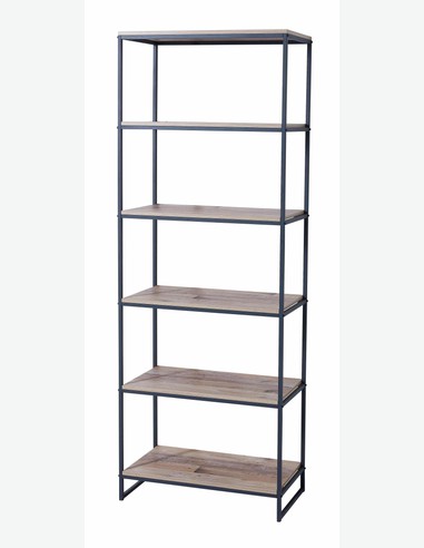 Irrel - Regal aus Holzdekor und Metall Irrel - Regal aus Holzdekor und Metall