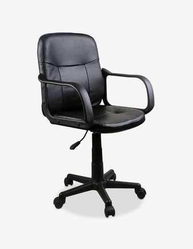 Calalzo - Chefsessel aus Kunstleder mit gepolsterte Sitz- und Rückenlehne. Drehbar und höhenverstellbar Calalzo - Chefsessel aus Kunstleder mit gepolsterte Sitz- und Rückenlehne. Drehbar und höhenverstellbar