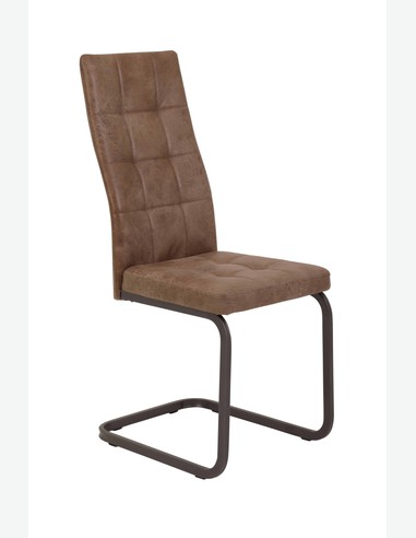Camillo - Sedia da tavolo vintage, in similpelle, disponibile in 2 colorazioni diverse Camillo - Sedia da tavolo vintage, in similpelle, disponibile in 2 colorazioni diverse
