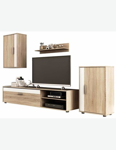 Dimensioni: LAP 270x206x41 cm AVANTI TRENDSTORE Albenga graphite / bianco opaco Comprende 1 mobile TV e 4 pensili da muro Parete da soggiorno in legno truciolato Dimensioni: LAP 270x206x41 cm AVANTI TRENDSTORE Albenga graphite / bianco opaco Comprende 1 mobile TV e 4 pensili da muro Parete da soggiorno in legno truciolato