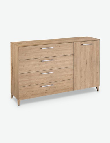 AVANTI TRENDSTORE 2 Ante, 2 cassetti Nardo Com/ò in Legno Laminato Bianco Opaco Disponibile in Diversi Modelli