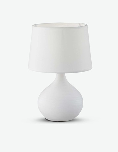 Marvie - Lampada da tavolo in ceramica con paralume bianco Marvie - Lampada da tavolo in ceramica con paralume bianco