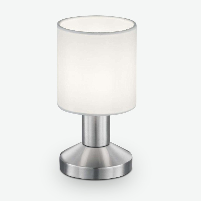 Gaby - Lampada da tavolo touch a LED in metallo di colore nichel opaco