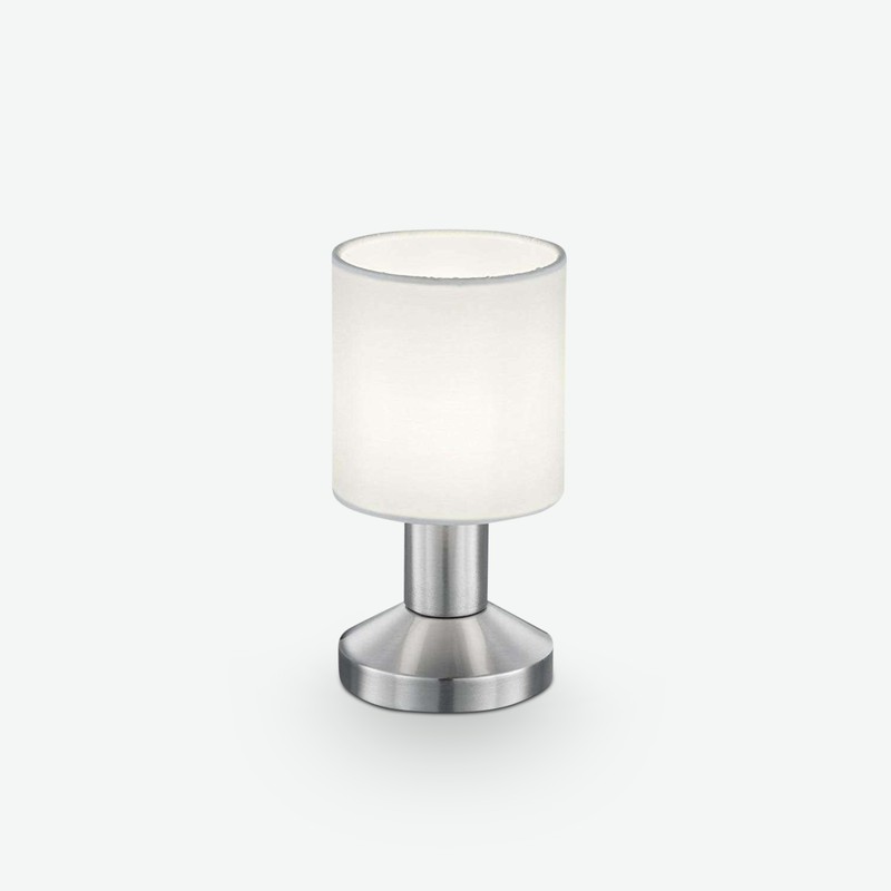 Gaby - Lampada da tavolo touch a LED in metallo di colore nichel opaco