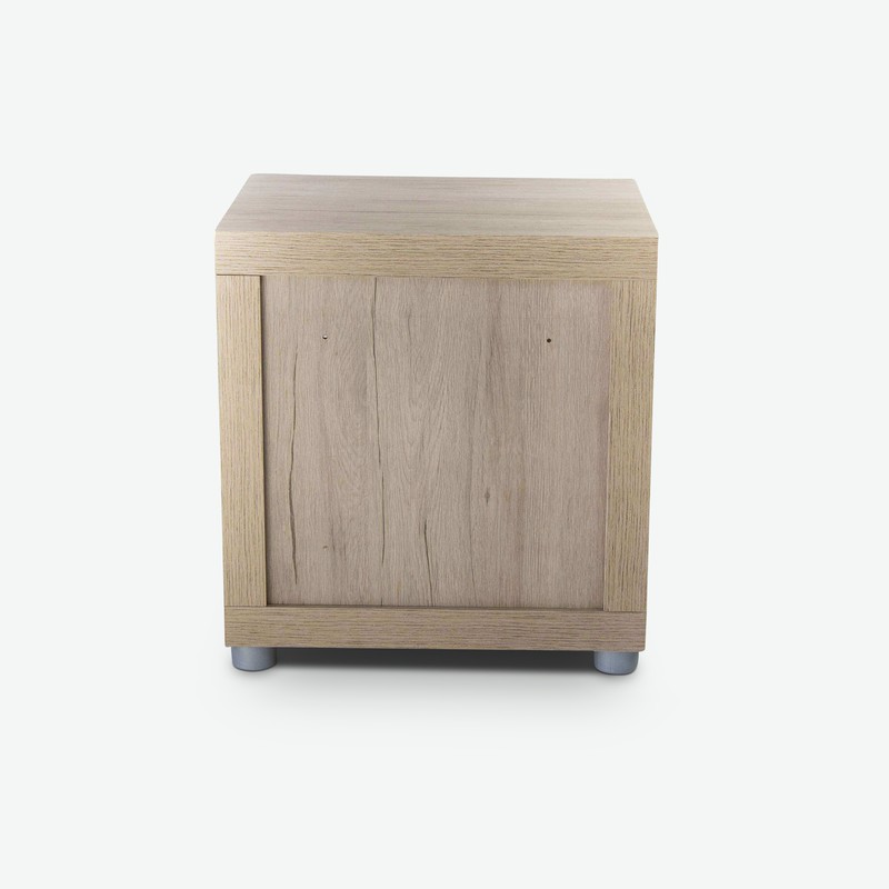Vito - Scaffale con 1 compartimento, in legno laminato di colore quercia San Remo