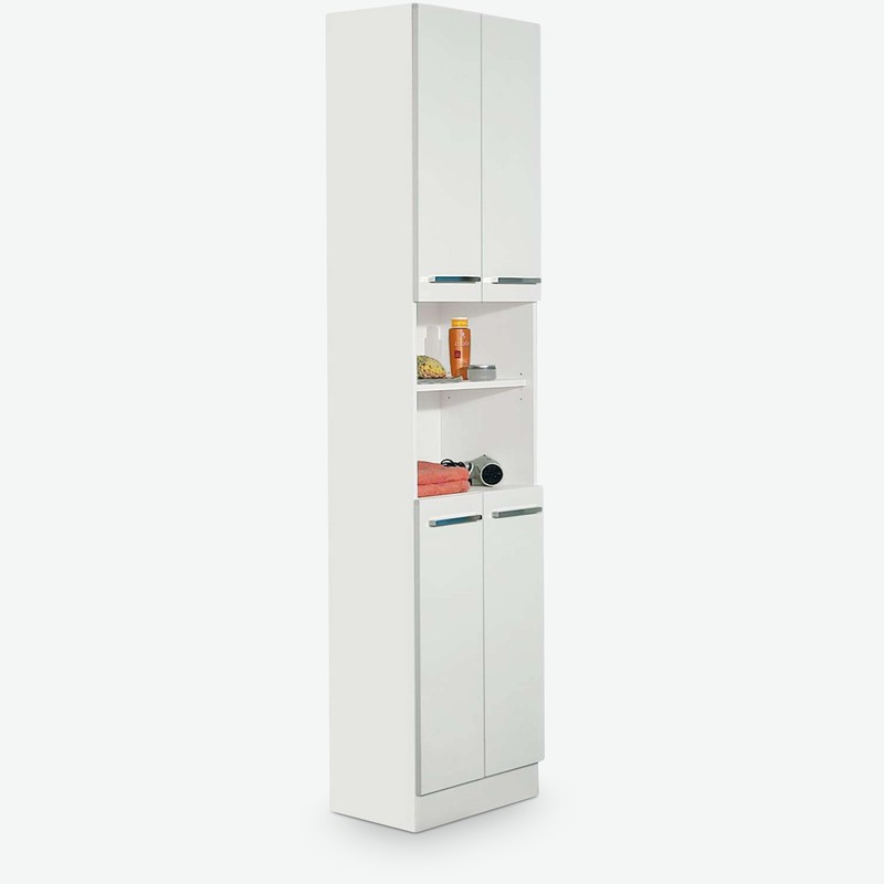 Blanco - Badezimmerschrank aus weißem Holzdekor Blanco - Badezimmerschrank aus weißem Holzdekor