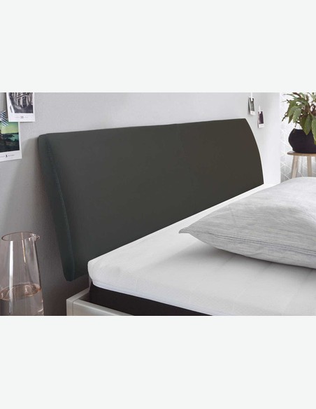Lina - Futon Bett (Einzelbett) aus Holzdekor in weiß / anthrazit