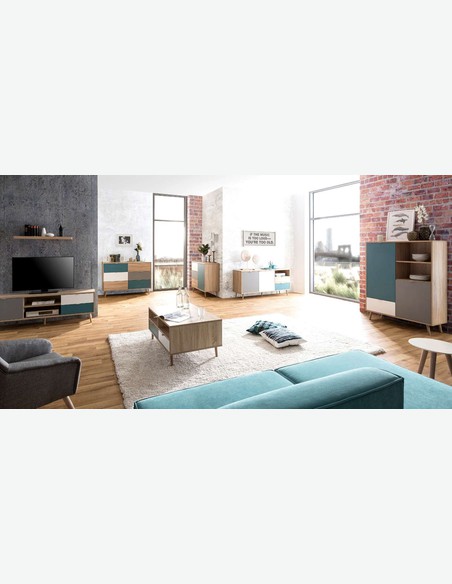 Caliope - TV Möbel in skandinavischem Design aus Holzdekor