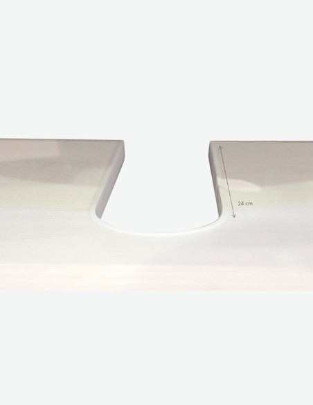 Julian - Waschbeckenunterschrank aus Pinie hell/weiß glanz Dekor - Detail